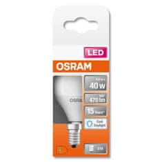 Osram LED žárovka E14 P40 4,9W = 40W 470lm 6500K Studená bílá
