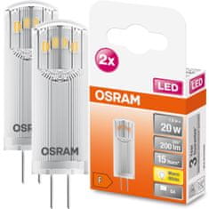 Osram 2x LED žárovka G4 KAPSLE 1,8W = 20W 200lm 2700K Teplá bílá