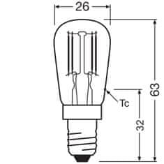 Osram LED žárovka E14 T26 2,8W = 25W 250lm 6500K Studená bílá