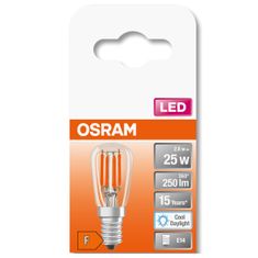 Osram LED žárovka E14 T26 2,8W = 25W 250lm 6500K Studená bílá