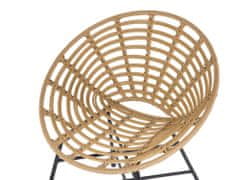 Beliani Sada 2 židlí z umělého ratanu světle hnědá ACERRA