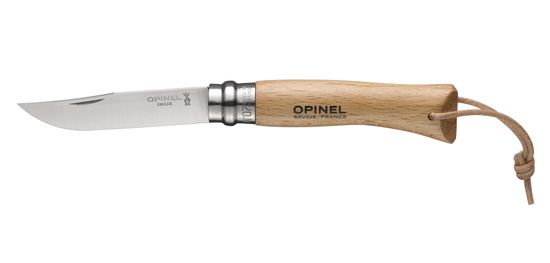Opinel Zavírací nůž VRI N°07 Inox 8 cm bukový + poutko, OPINEL