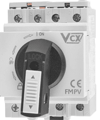 sapro FVE 4P 32A 1200V DC vypínač otočný VCX, na DIN lištu