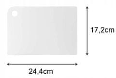 Galicja Plastové krájecí prkénko bílé Flexi 24x17 cm