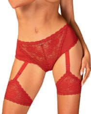 Obsessive Smyslné kalhotky Belovya garter panties - Obsessive červená XS/S
