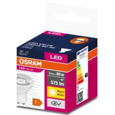 Osram LED žárovka GU10 6,9W = 80W 575lm 3000K Teplá bílá 36°
