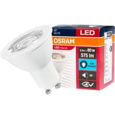 Osram LED žárovka GU10 6,5W = 80W 575lm 6500K Studená bílá 36°