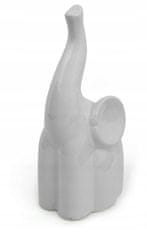 Polnix Dekorativní keramická figurka slona 24 cm bílá