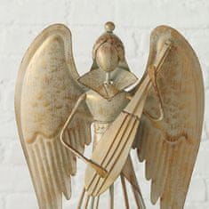 Boltze Ozdobná figurka anděl zlatý kov 39 cm