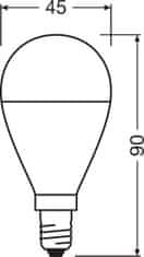 Osram LED žárovka E14 P45 8W = 60W 806lm 4000K Neutrální bílá