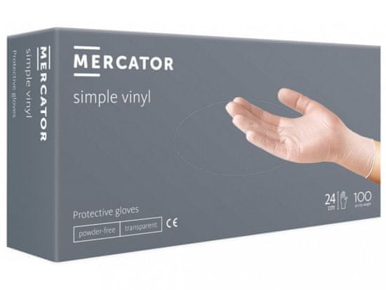 MERCATOR MEDICAL SIMPLE VINYL Vinylové rukavice 100 ks