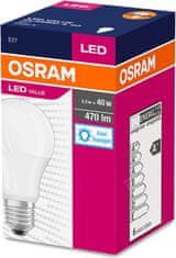 Osram LED žárovka E27 A60 5,5W = 40W 470lm 6500K Studená bílá