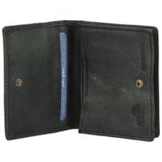 Buffalo Wild Pánská kožená peněženka na výšku s prošíváním Foster, černá