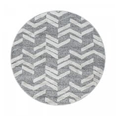 Oaza koberce 3D La Casa moderní koberec šedý kruh 120 cm x 120 cm