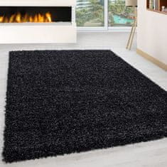 Oaza koberce Antracitový koberec shaggy 140 cm x 200 cm