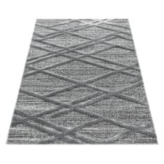 Oaza koberce 3D La Casa kostkovaný šedý moderní koberec 80 cm x 150 cm