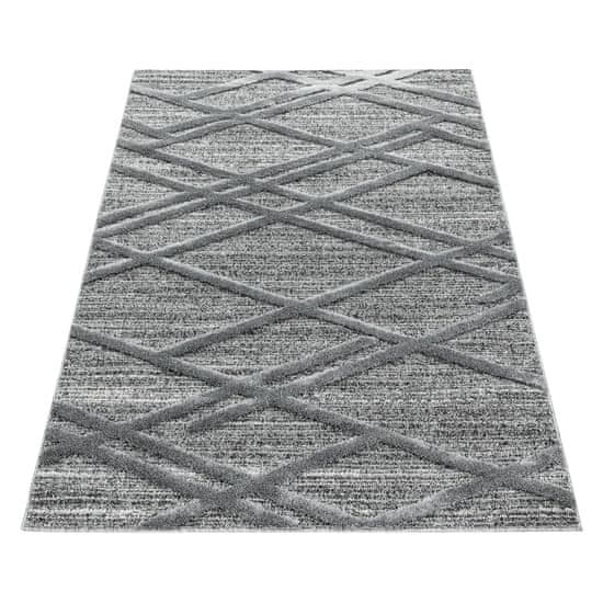 Oaza koberce 3D La Casa kostkovaný šedý moderní koberec 160 cm x 230 cm