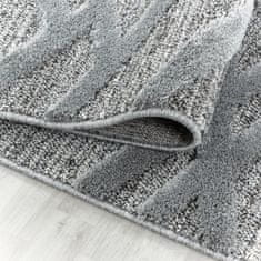 Oaza koberce 3D La Casa moderní kostkovaný šedý kruhový koberec 120 cm x 120 cm