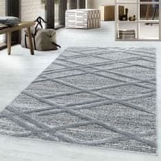 Oaza koberce 3D La Casa moderní kostkovaný šedý koberec 120 cm x 170 cm