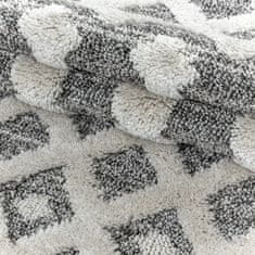 Oaza koberce 3D La Casa moderní koberec šedý krémový kruh 120 cm x 120 cm