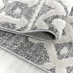 Oaza koberce 3D La Casa moderní koberec šedý krémový kruh 80 cm x 80 cm