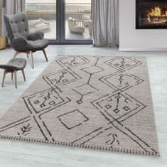 Oaza koberce Berberský rustikální béžový polyesterový koberec 120 cm x 170 cm
