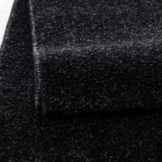 Oaza koberce Ata jednotný koberec černý 160 cm x 160 cm kruh