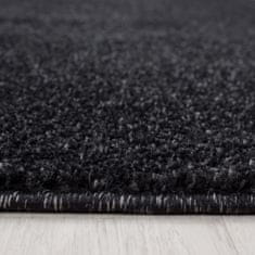 Oaza koberce Ata jednotný koberec černý 160 cm x 160 cm kruh