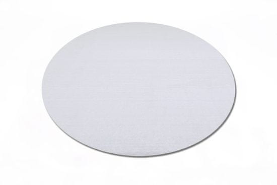 Oaza koberce Catwalk plyšový koberec bílý 120 cm x 120 cm kruh