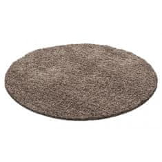 Oaza koberce Dream shaggy koberec cappucino 80 cm x 80 cm kolo