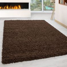 Oaza koberce Hnědý huňatý koberec 80 cm x 150 cm
