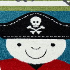 Oaza koberce Dětský pestrobarevný koberec Pirát 80 cm x 150 cm