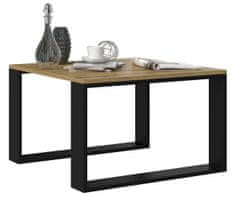 Topeshop Konferenční stolek LAWA dub artisan černý