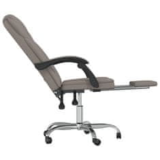 Greatstore Polohovací kancelářská židle taupe textil