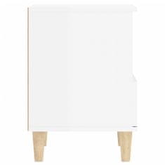 Vidaxl Noční stolek bílý s vysokým leskem 40x35x50 cm