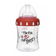 Bibi Širokohrdlá kojenecká láhev PAPA červená 250ml
