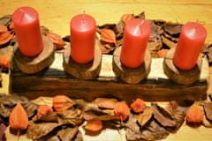 Koření Skýpala Adventní svícen z dubového dřeva