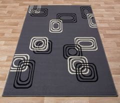 Oaza koberce Moderní čtvercový šedý koberec 140 cm x 200 cm