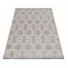 Šestihranný šedý koberec s plochým vlasem Aruba 80 cm x 150 cm