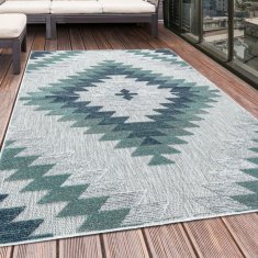 Oaza koberce Venkovní koberec Bahama 3D geometrický šedo-krémový 200 cm x 290 cm