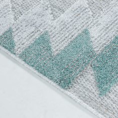 Oaza koberce Venkovní koberec Bahama 3D geometrický šedo-krémový 80 cm x 150 cm
