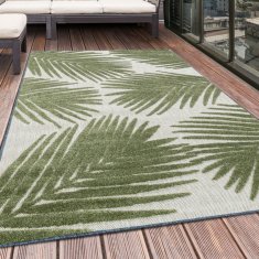 Oaza koberce Venkovní koberec Bahama 3D leaves zelený 160 cm x 230 cm