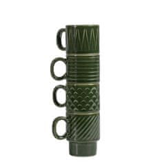Sagaform Šálky na espresso Sagaform Coffee & More, 4 ks, zelené, keramické, 0,1 l