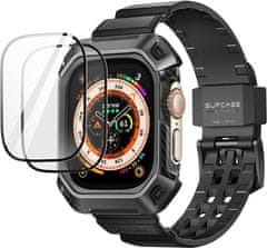 SUPCASE Řemínek S Ochranou Displeje Unicorn Beetle Pro & Tempered sklo Apple Watch Ultra 1 / 2 (49 Mm) Black