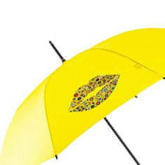 Doppler Long Flex AC Kiss Yellow UV Protection - dámský holový vystřelovací deštník