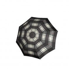 Knirps T.200 CHECK BLACK &amp; WHITE - elegantní dámský plně automatický deštník