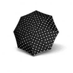 Knirps T.200 DOT ART BLACK - elegantní dámský plně automatický deštník