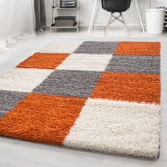 Oaza koberce Oranžovo-šedý koberec Shaggy Life 120 cm x 170 cm