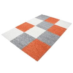 Oaza koberce Oranžovo-šedý koberec Shaggy Life 120 cm x 170 cm