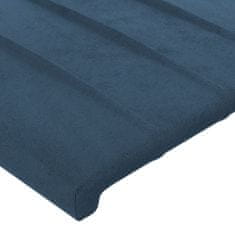 Greatstore Čelo postele s LED tmavě modré 200x5x78/88 cm samet